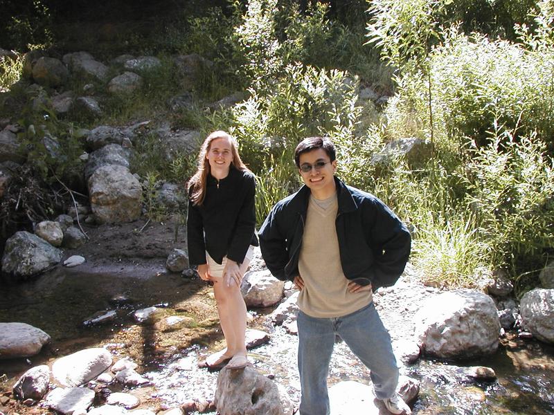 Holly and Simon in the creek