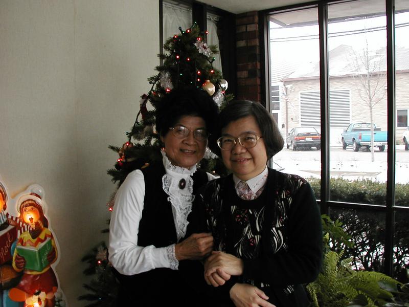 My mother with a woman from church