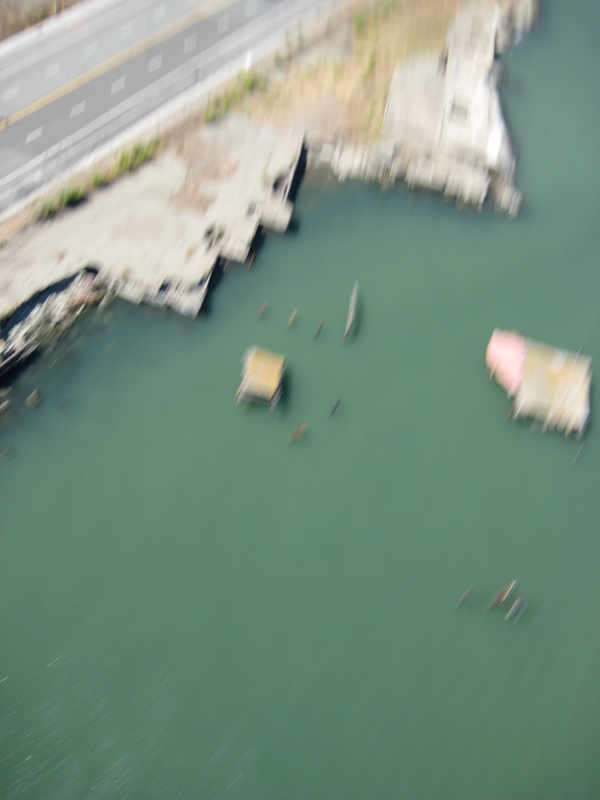 A shot of the crumbling old piers south of Agua Vista Park (blocked off to the public).
