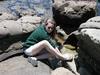 Here is Holly investigating a tidepool crevice, in which she discovers...