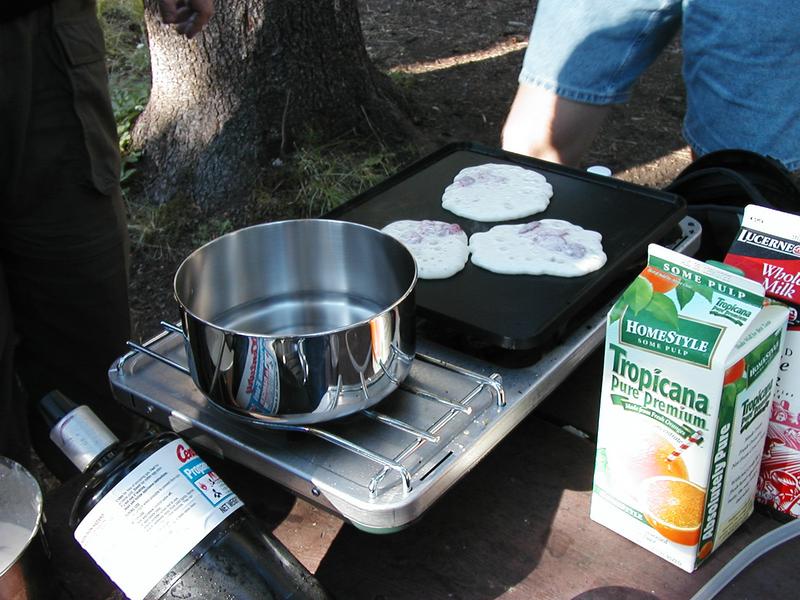 Closeup of the pancakes
