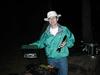 The first night we did car camping. Here's Jeff cooking veggies on his portable gas grill