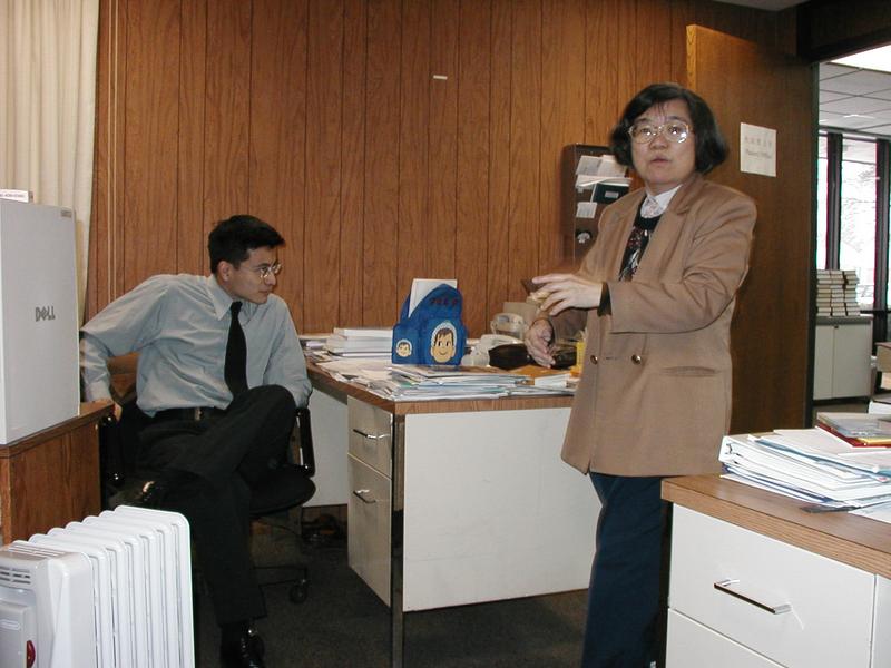 This is when I surprised Simon and my mom chatting in my dad's office...