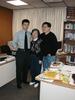 Simon, my mom, and me in my dad's office